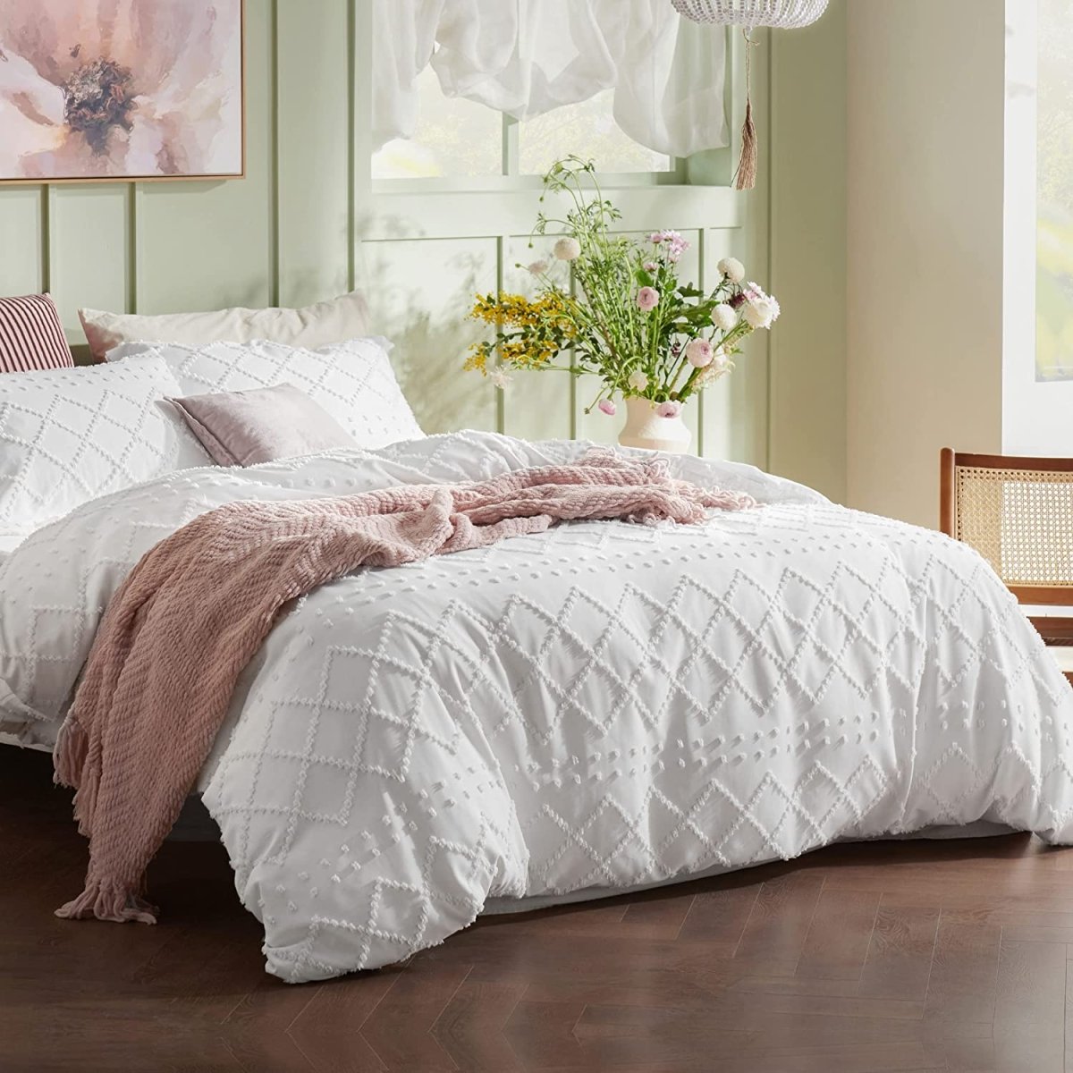 Boho Shabby Chic Duvet Cover Bedding Set - Any Linen