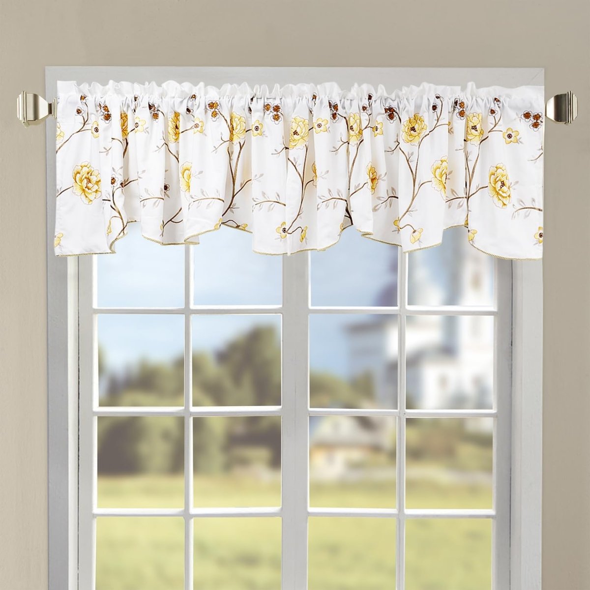 Classic Embroidery Valance - Any Linen