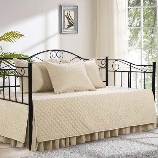 Diamond Stitching All Season Daybed Bedding Set - Any Linen