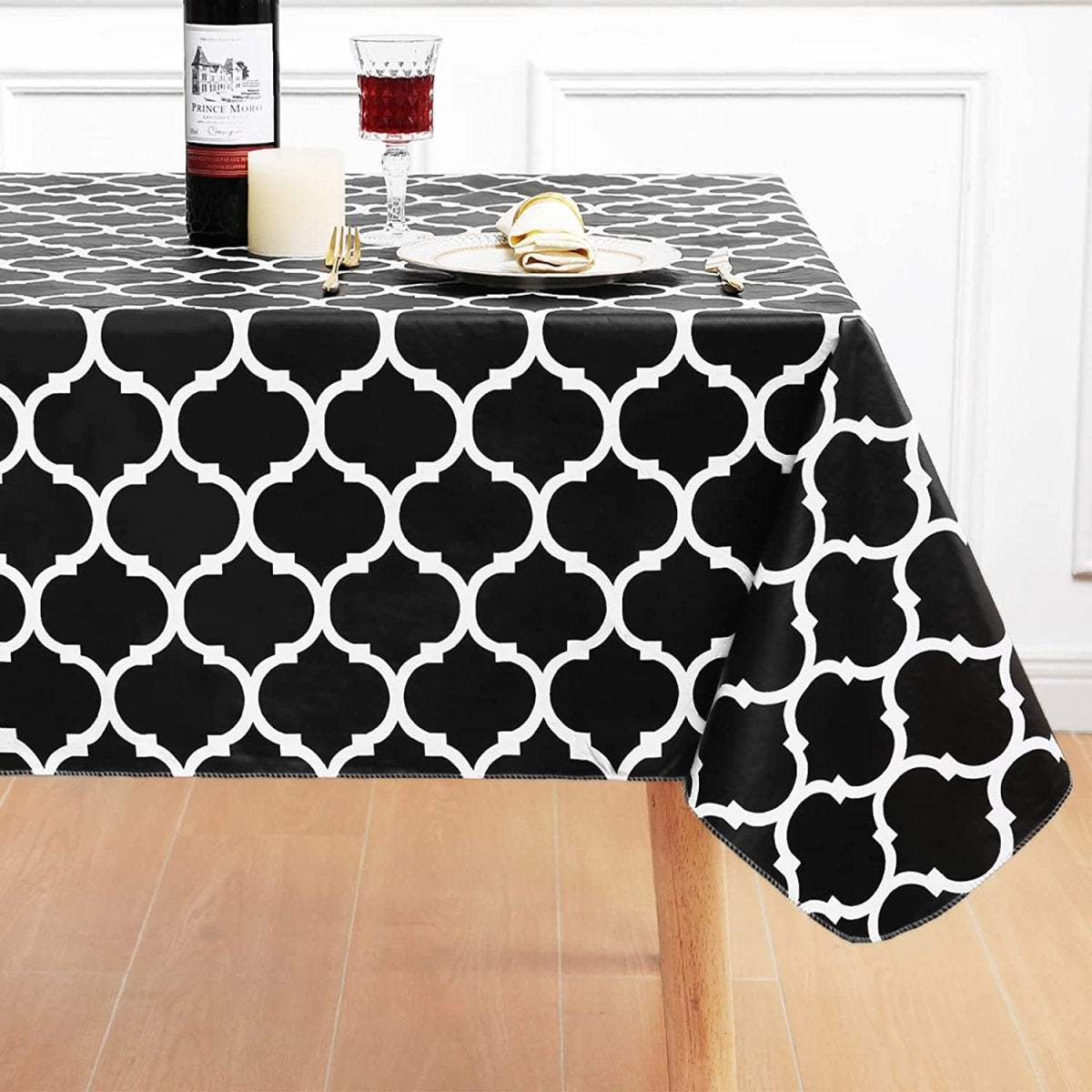 Waterproof Vinyl Flannel Wipeable Spill - proof Tablecloth - Any Linen