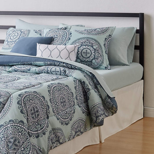 10 - Piece Comforter Bedding Set, Microfiber, Ultra - Soft - Any Linen