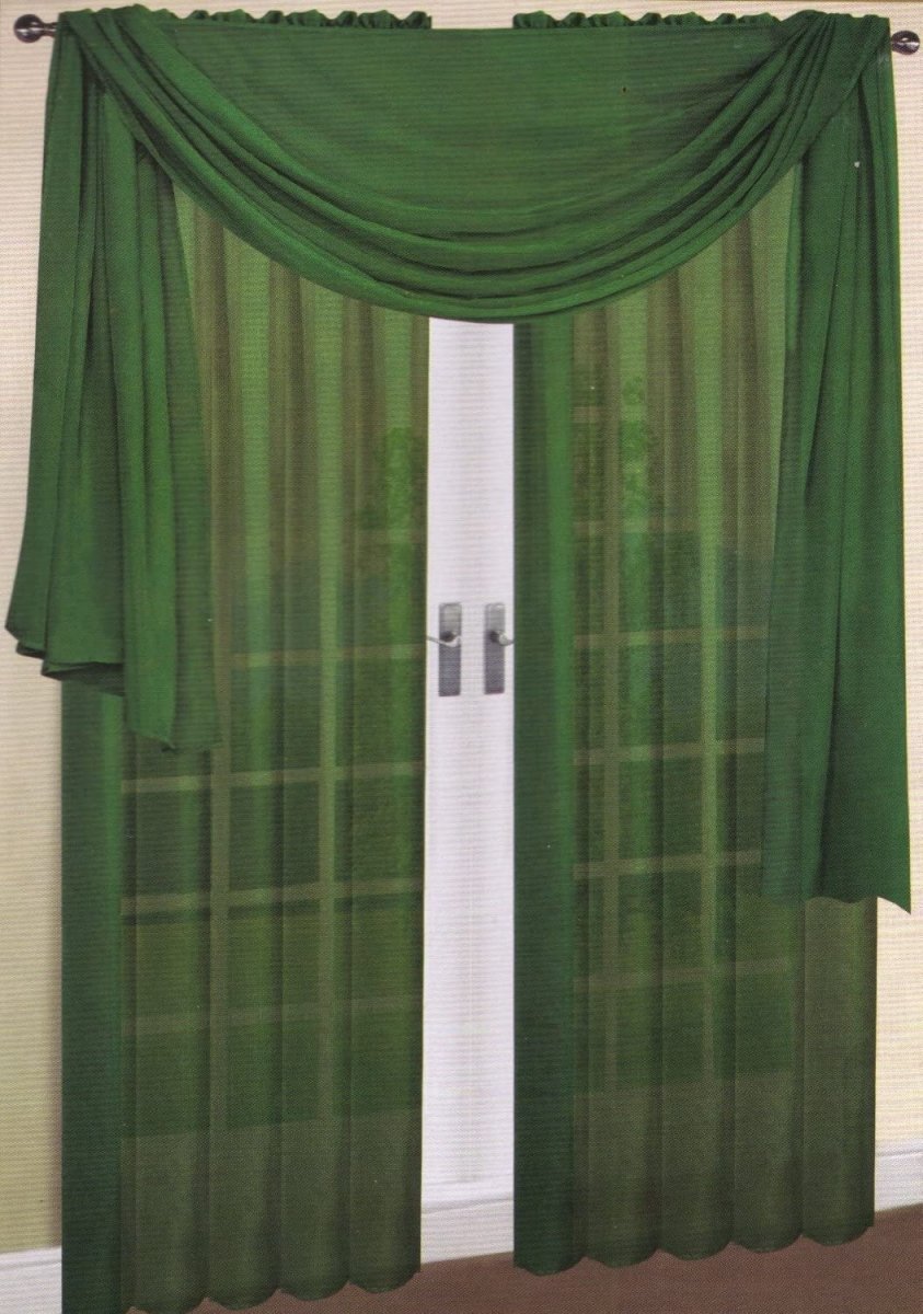 2 - piece Sheer Panel Rod Pocket Window Curtains - Any Linen