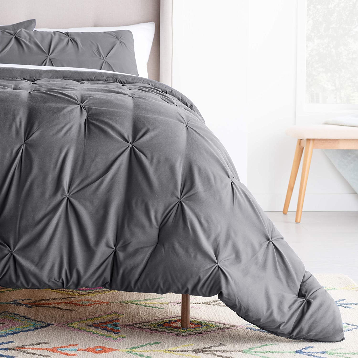 All-Season Quilted Hypoallergenic Plush Microfiber Fill Comforter | AnyLinen