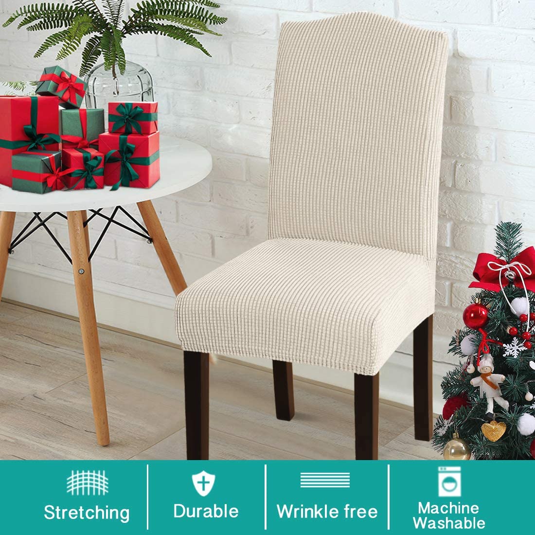 Dining Room Removable Washable Chair Covers Set of 4 | Any Linen