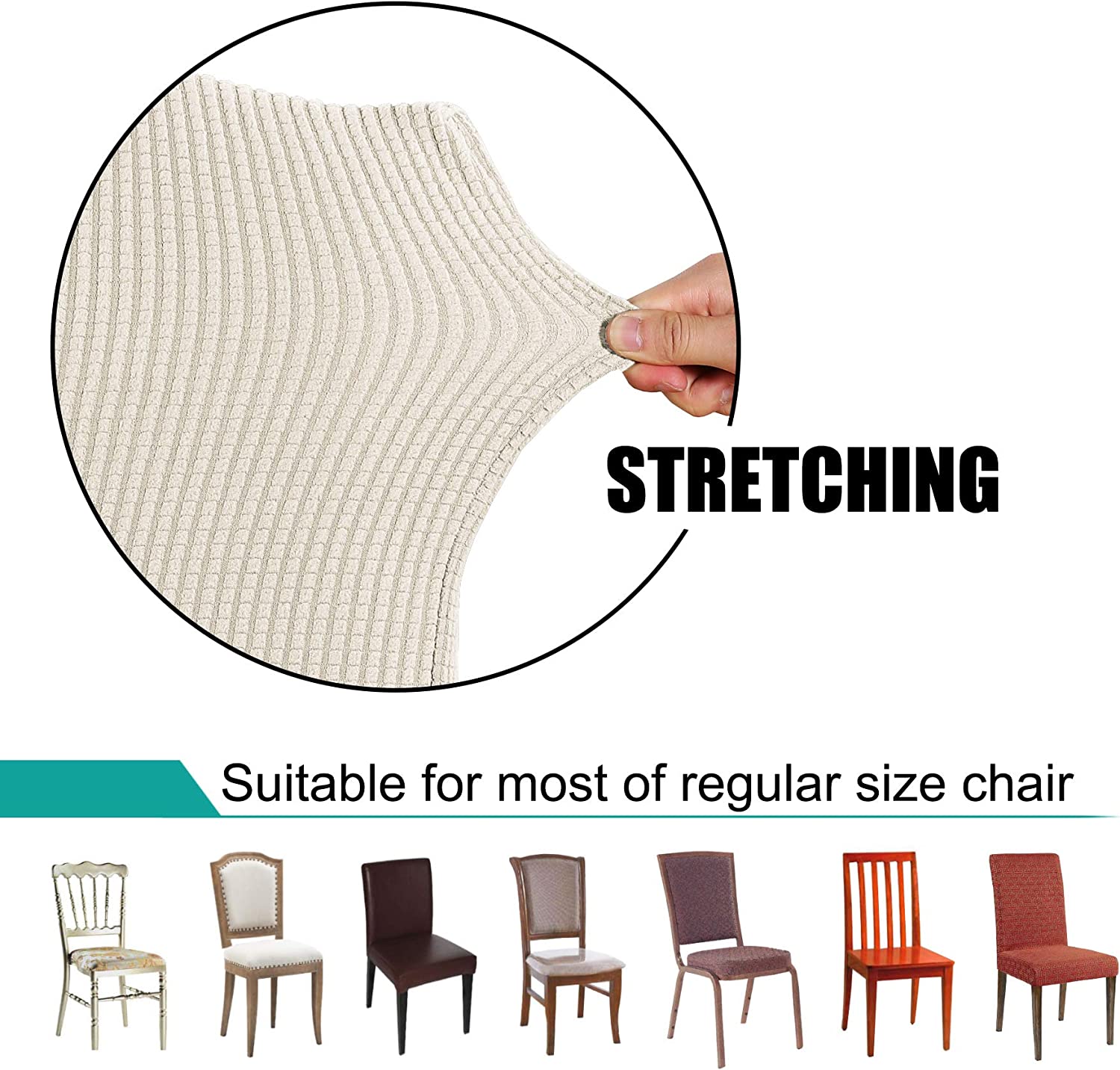 Dining Room Removable Washable Chair Covers Set of 4 | Any Linen