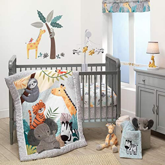 Mighty Jungle 3 Piece Crib Bedding Set