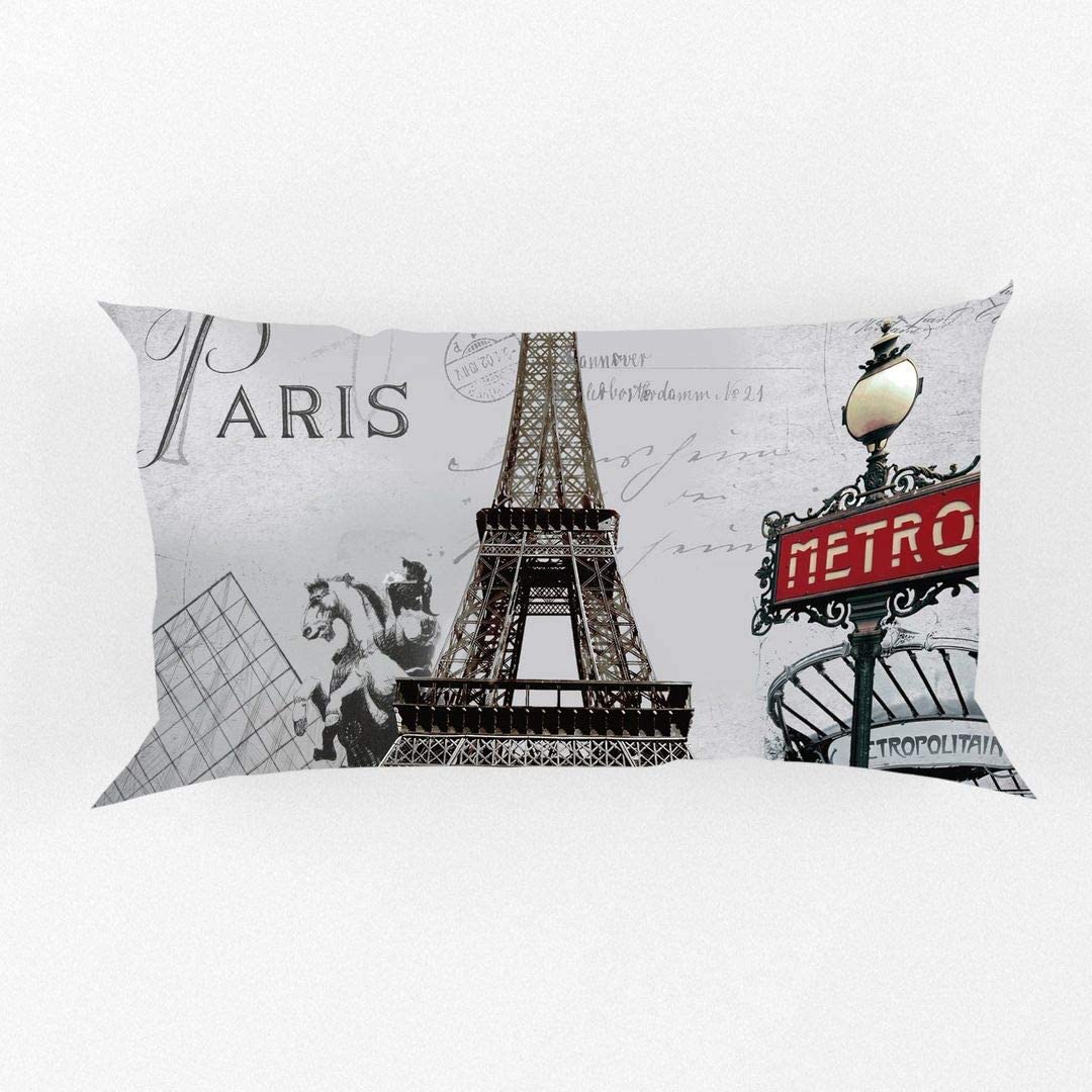 Paris Theme Duvet Cover Soft Comforter Cover Set
