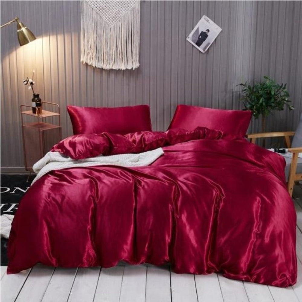 Satin Silk Duvet Cover Bedding Set | AnyLinen