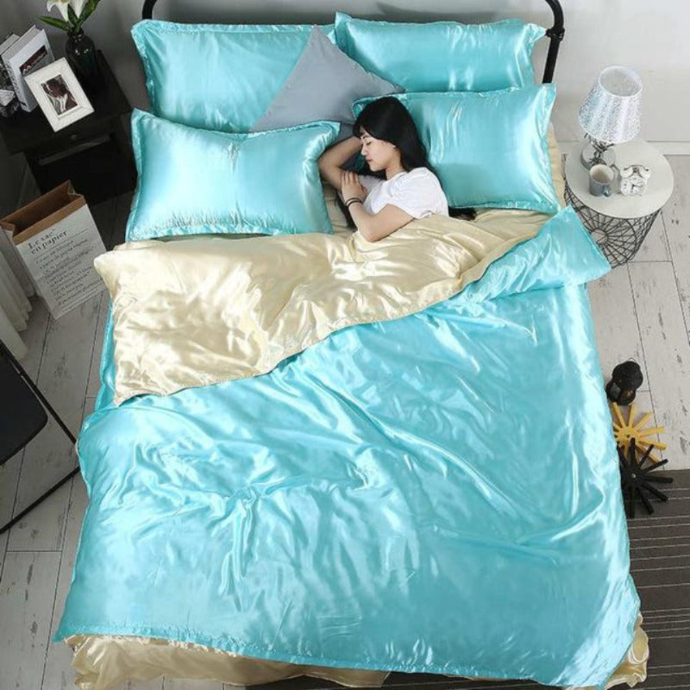 Satin Silk Duvet Cover Bedding Set | AnyLinen