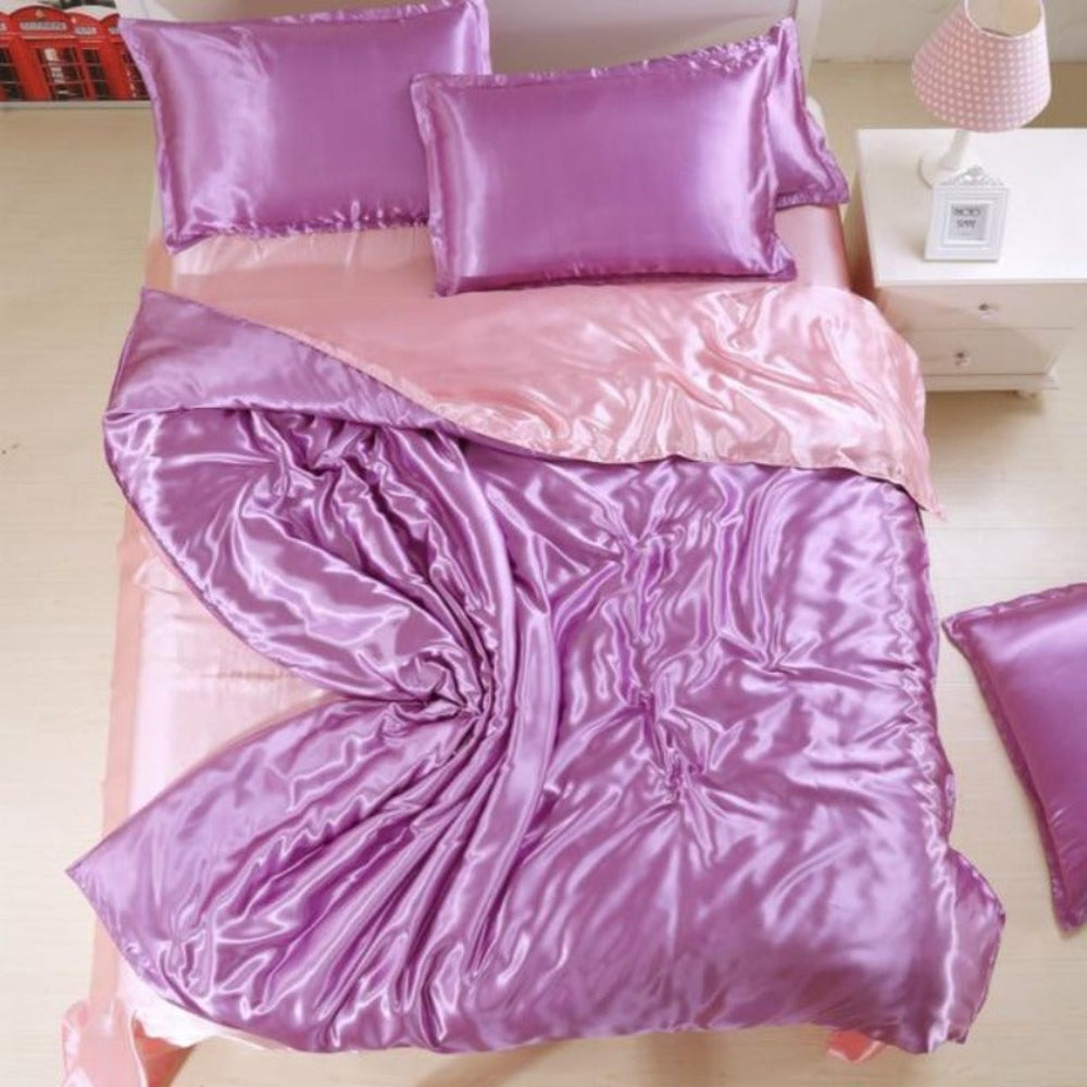 Satin Silk Duvet Cover Bedding Set | AnyLinen