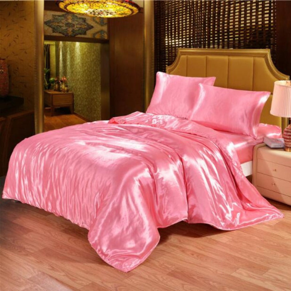 Satin Silk Duvet Cover Bedding Set | AnyLinen