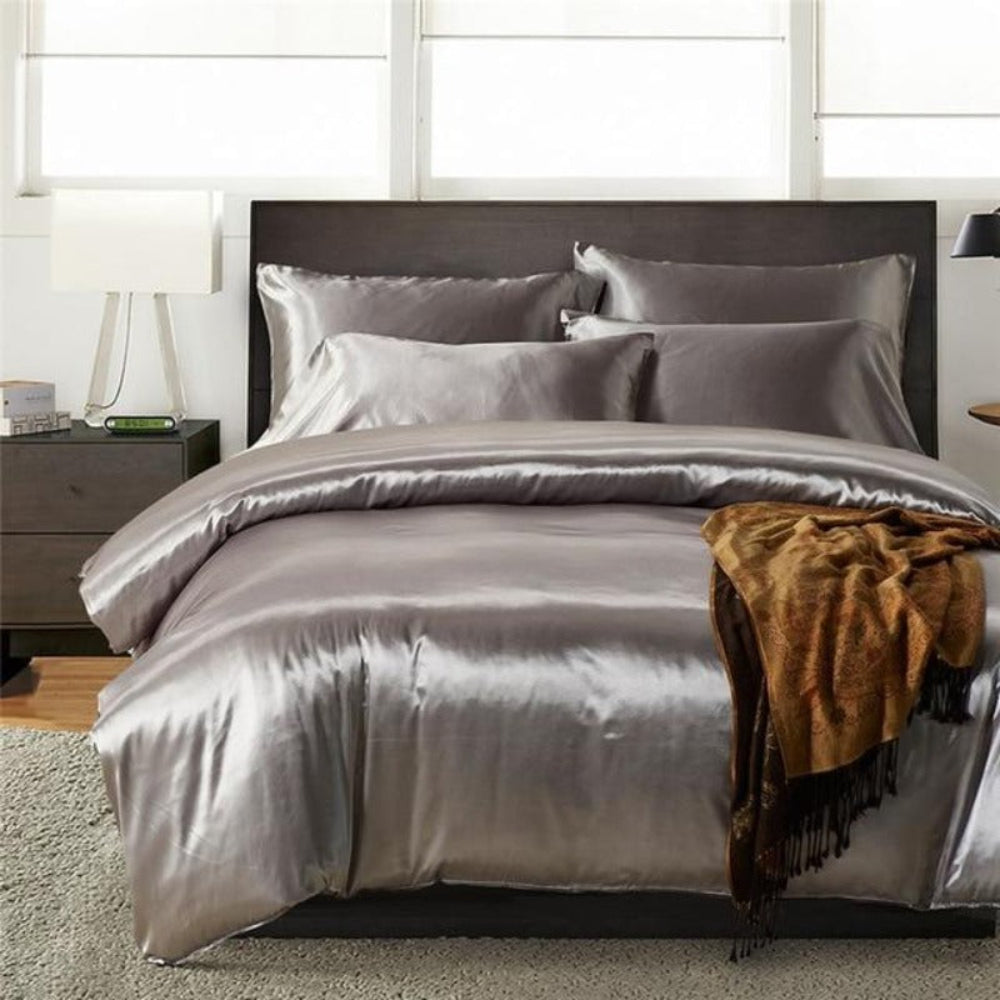 Satin Silk Duvet Cover Bedding Set | AnyLinen