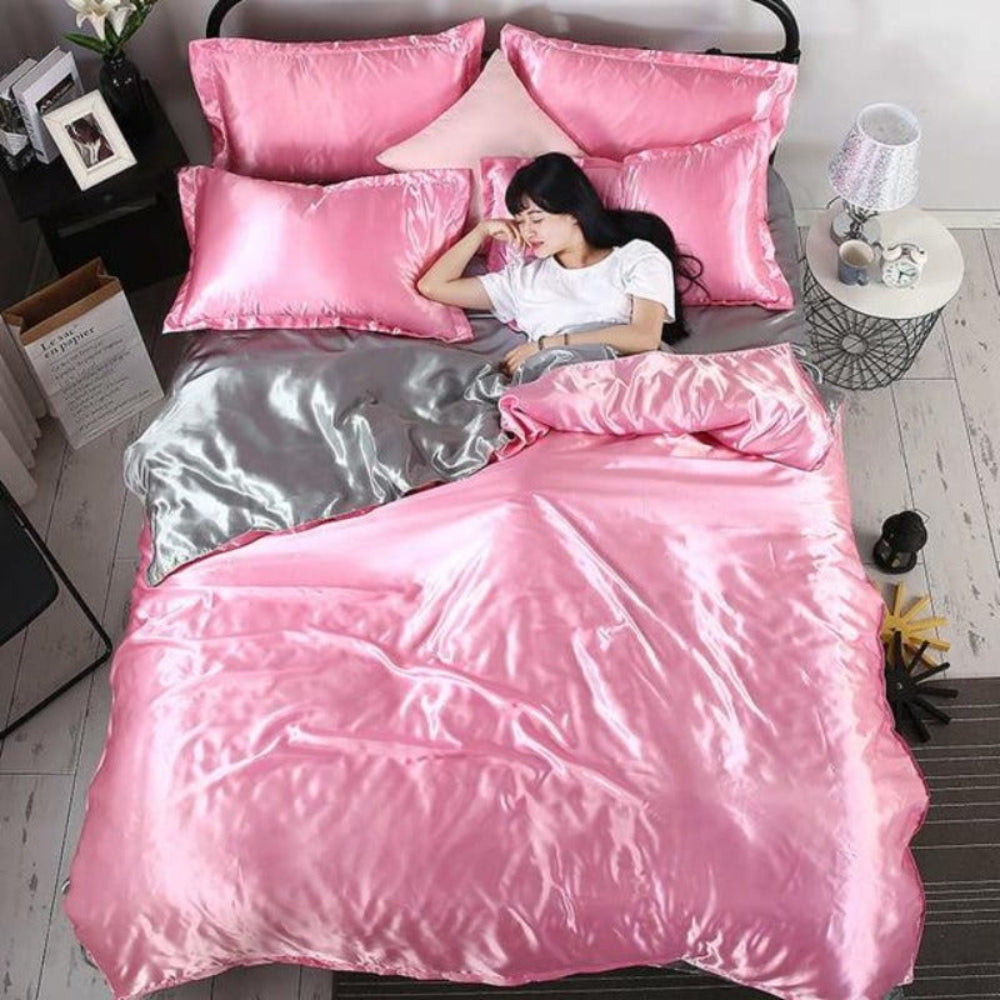 Satin Silk Duvet Cover Bedding Set | AnyLinen