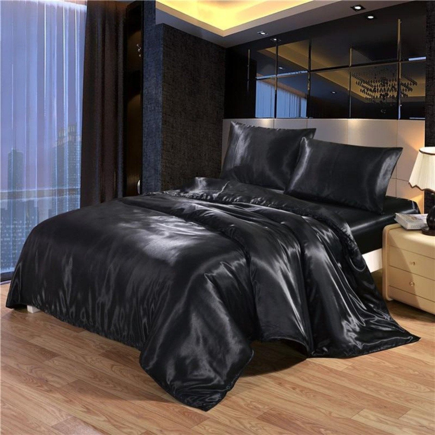 Satin Silk Duvet Cover Bedding Set | AnyLinen