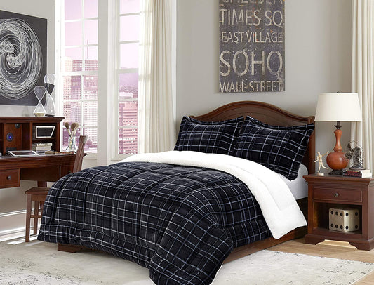 Softest Heavy Weight Sherpa Down Alternative Reversible Comforter Set
