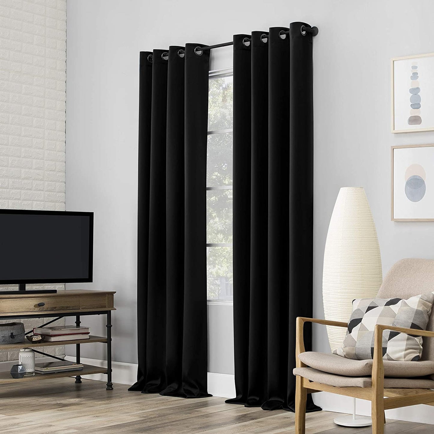Sun Zero Blackout Grommet Curtain-AnyLinen