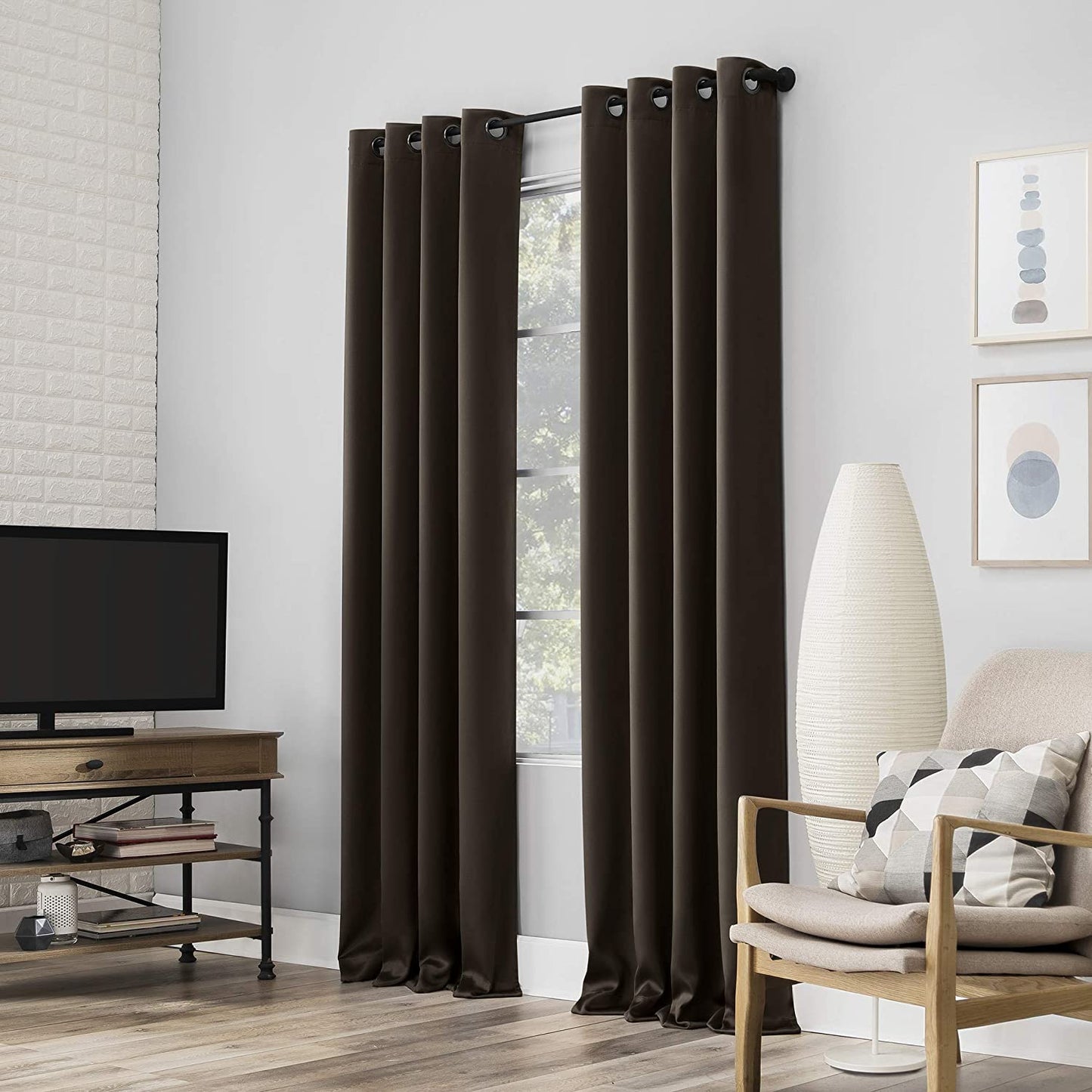 Sun Zero Blackout Grommet Curtain-AnyLinen