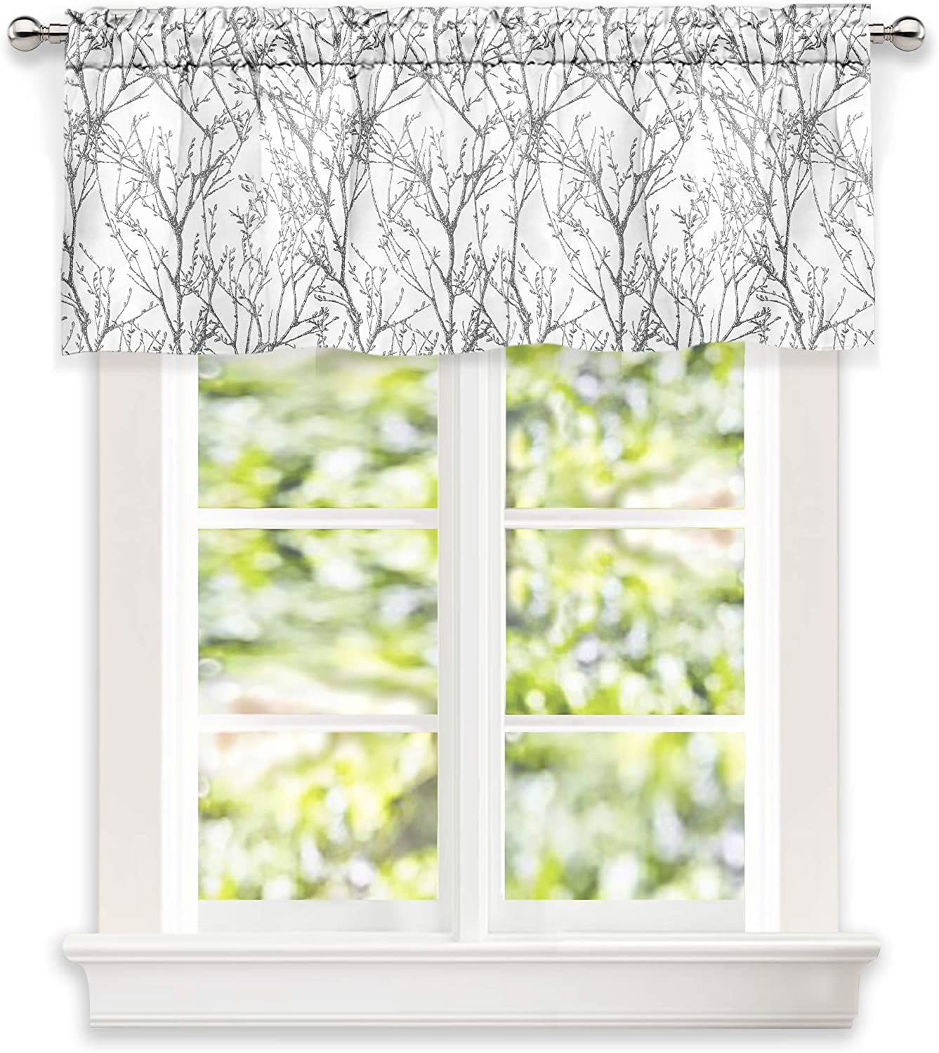 Tree Branch Abstract Lined Thermal Insulated Window Curtain-AnyLinen