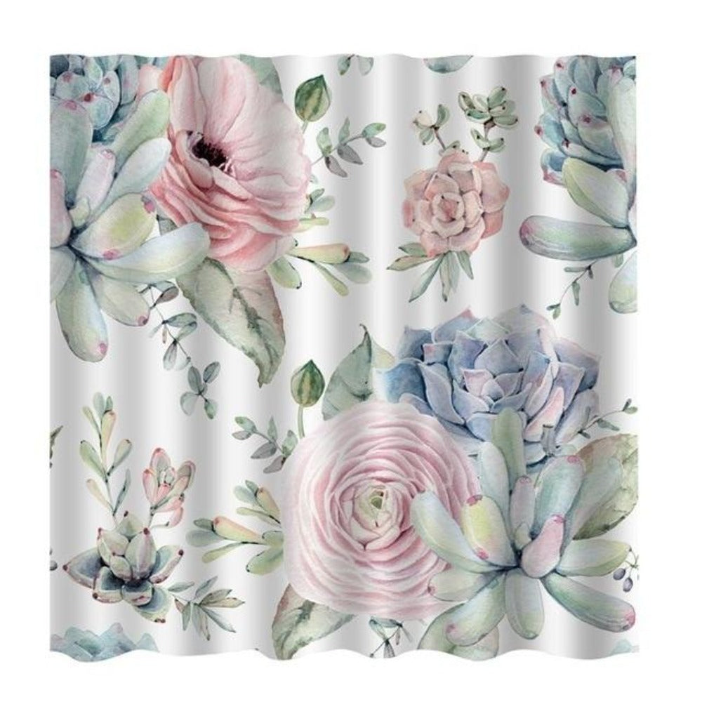 Waterproof Polyester 3D Bamboo Shower Curtain | Any Linen