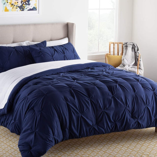 All - Season Quilted Hypoallergenic Plush Microfiber Fill Comforter Duvet Insert - Any Linen