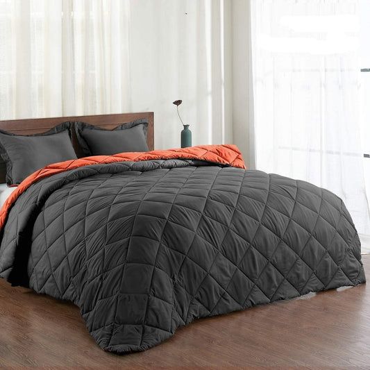 AnyLinen Reversible Down Alternative All Seasons Luxury Comforter Set - Any Linen