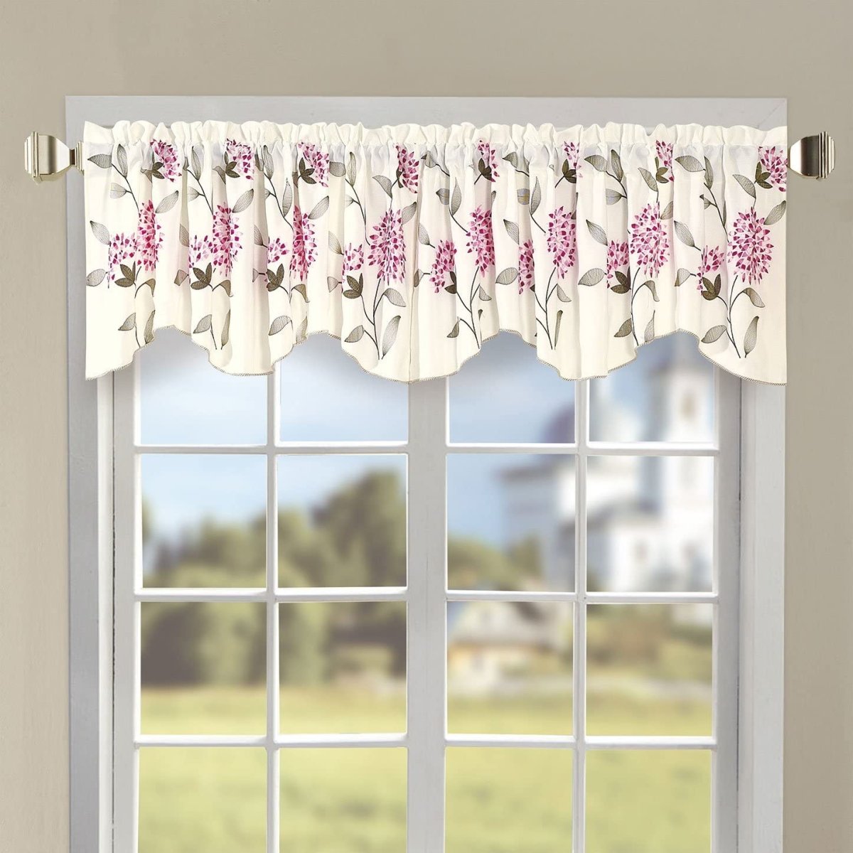Classic Embroidery Valance - Any Linen