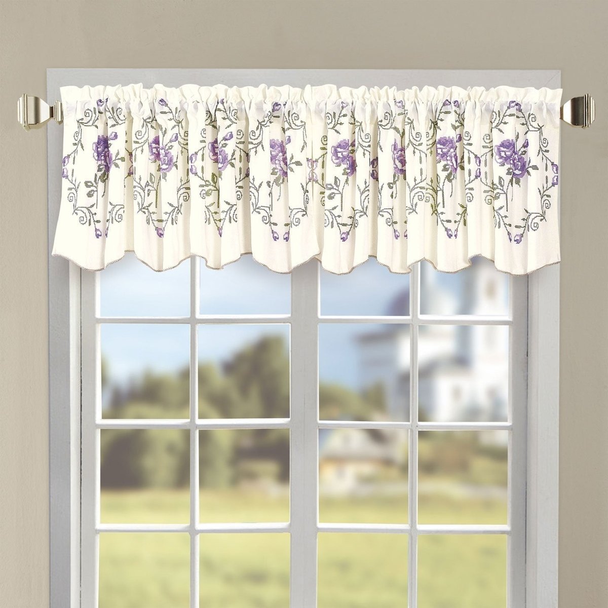 Classic Embroidery Valance - Any Linen