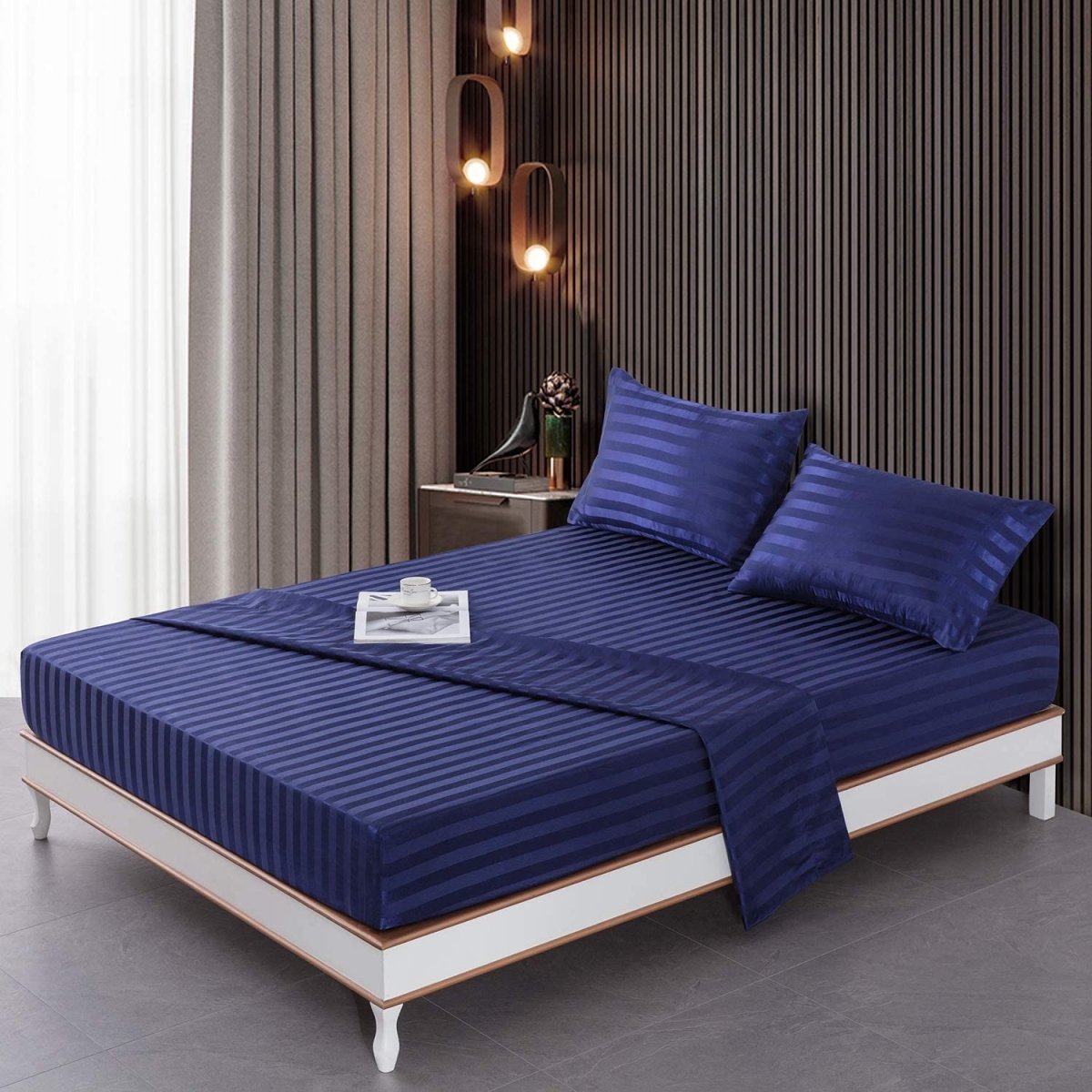 Cooling Silk Satin 4 - Piece Queen Bed Sheet Set with Deep Pockets – Hypoallergenic & Soft - Any Linen