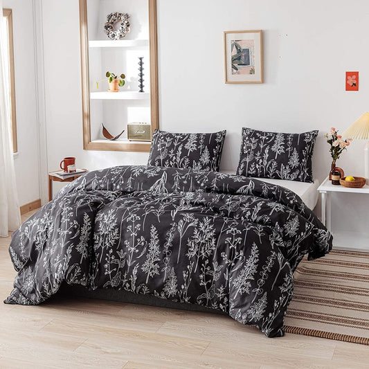 Enchanting Blooms: Luxuriously Soft 3 - Piece Floral Comforter Bedding Set - Any Linen