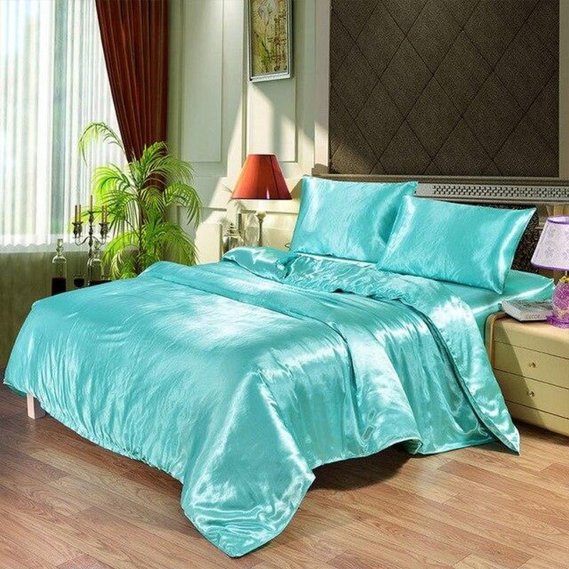 Luxury Satin Silk Duvet Cover Bed Sheets - Any Linen