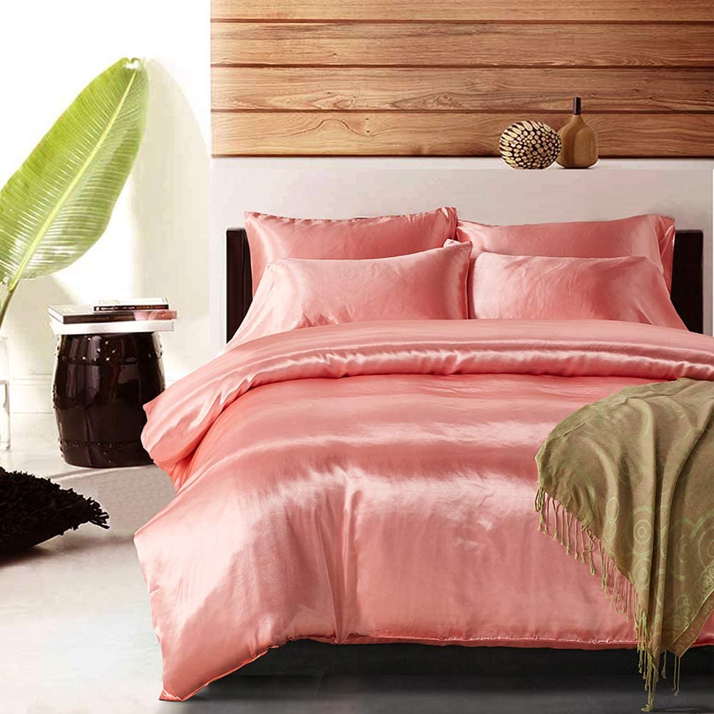 Luxury Satin Silk Duvet Cover Bed Sheets - Any Linen