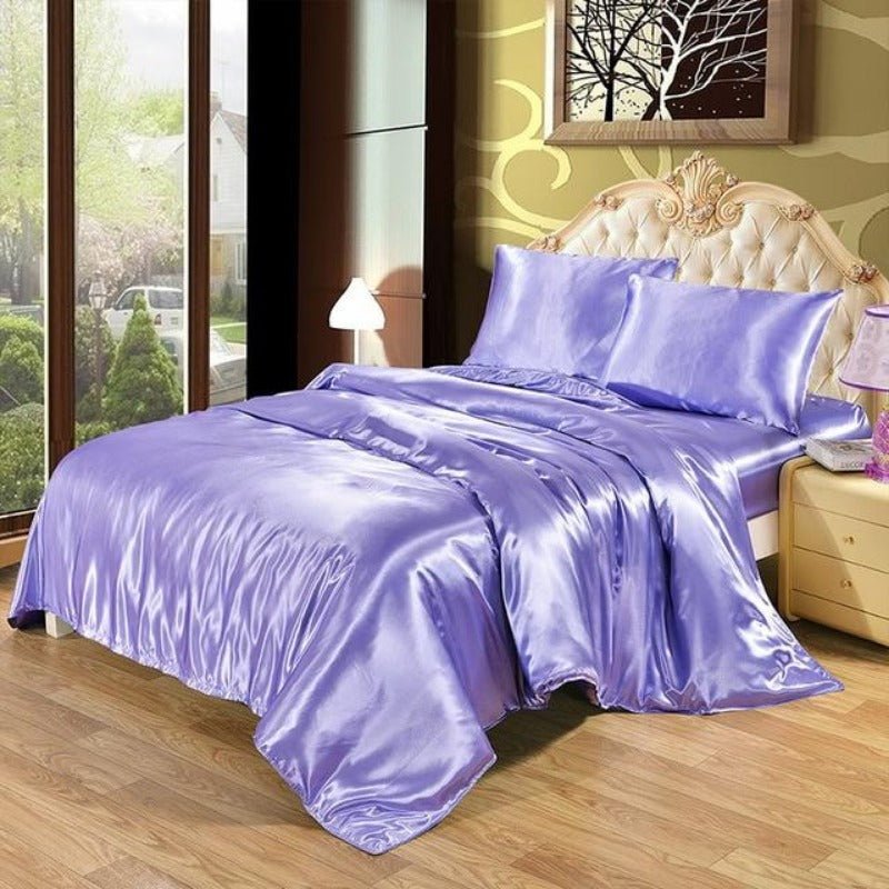 Luxury Satin Silk Duvet Cover Bed Sheets - Any Linen