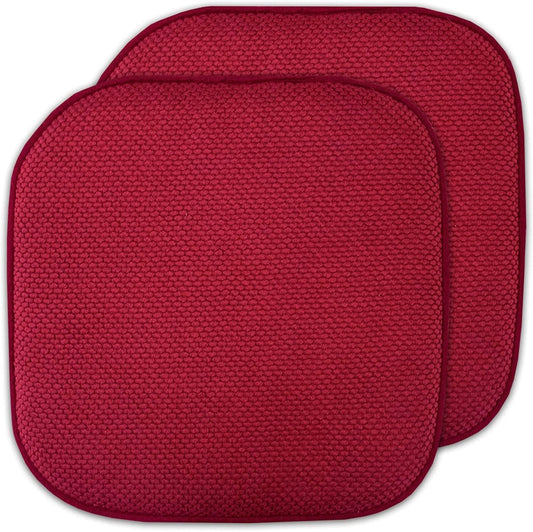 Memory Foam Chair Cushion Rounded Square 16" x 16" Seat Cover - Any Linen