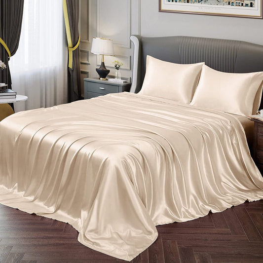 Satin Sheets – Luxuriously Soft, Silky Bedding with Deep Pockets - Any Linen