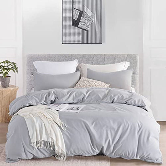 Soft Breathable Washed Microfiber Zipper Closure Duvet Cover Set - Any Linen