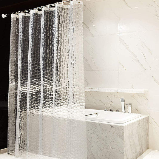 Waterproof 3D Shower Curtain With 12 Hooks - Any Linen
